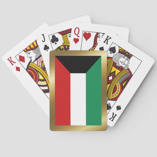 Cartes à jouer avec le drapeau du Koweït (dos)