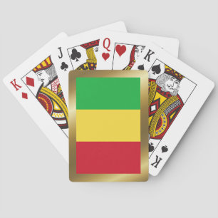 Cartes à jouer avec le drapeau du Mali