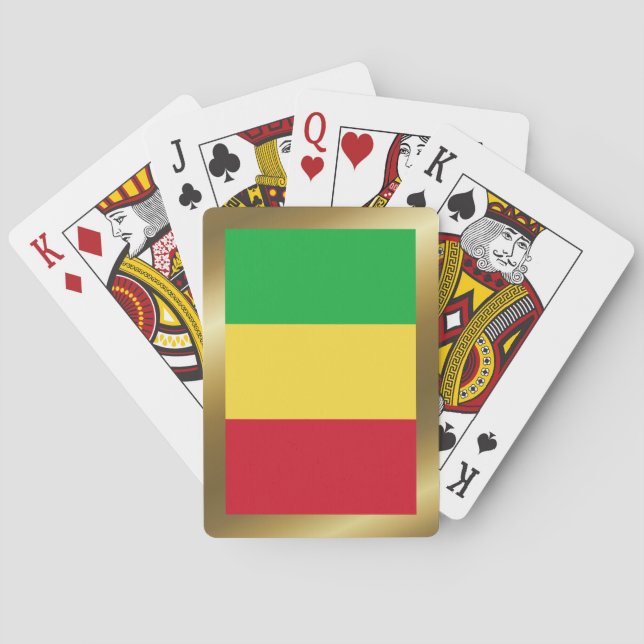 Cartes à jouer avec le drapeau du Mali (dos)