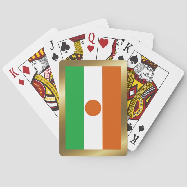 Cartes à jouer avec le drapeau du Niger (dos)