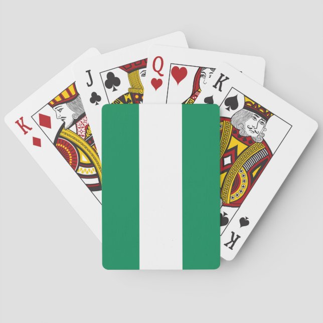 Cartes à jouer avec le drapeau du Nigeria (dos)