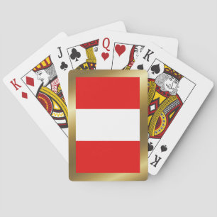 Cartes à jouer avec le drapeau du Pérou