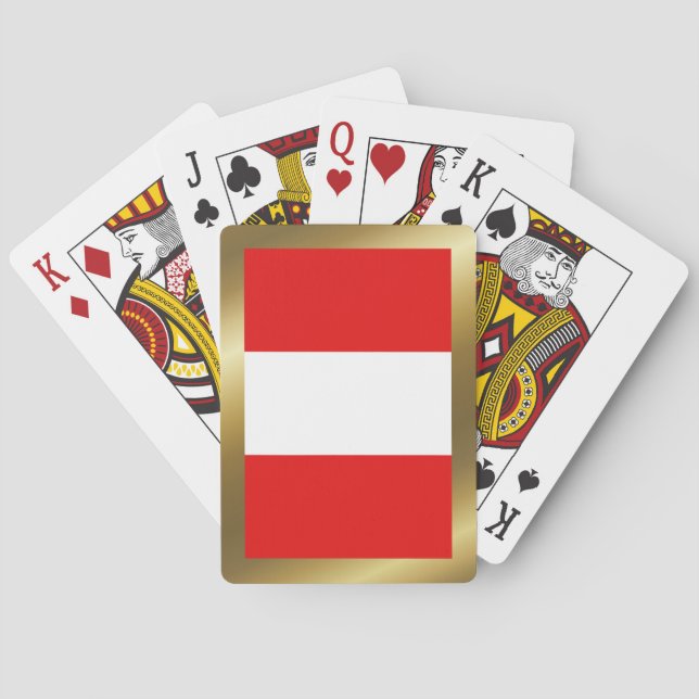 Cartes à jouer avec le drapeau du Pérou (dos)