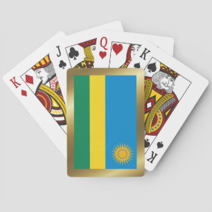 Cartes à jouer avec le drapeau du Rwanda