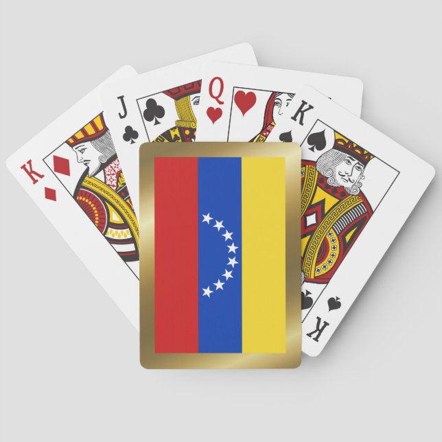 Cartes à jouer avec le drapeau du Venezuela (dos)