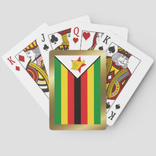 Cartes à jouer avec le drapeau du Zimbabwe