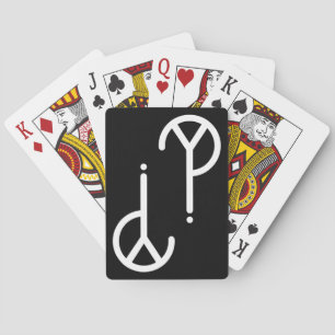 Cartes à jouer avec le symbole Y? en blanc