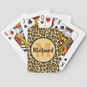 Cartes à jouer avec monogramme et nom en impressio