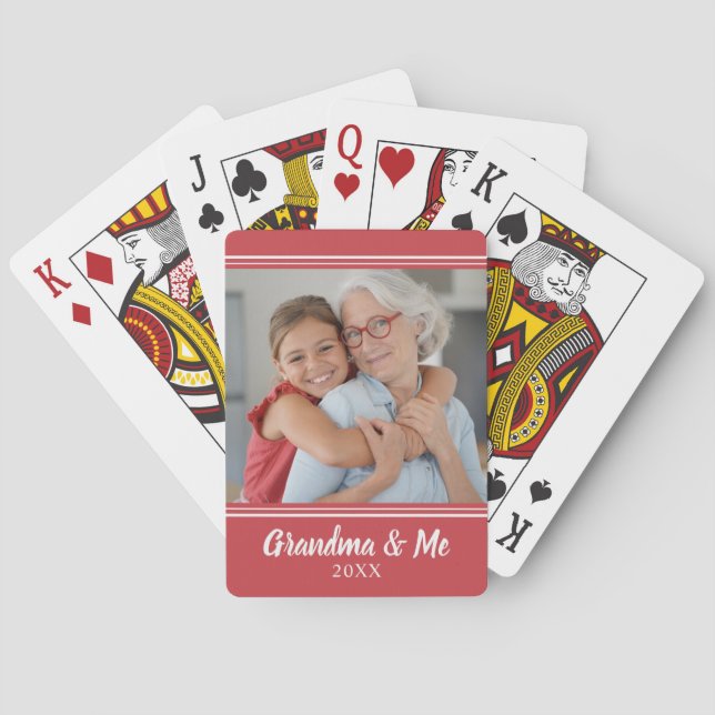 Cartes à jouer avec script de photo personnalisé (dos)