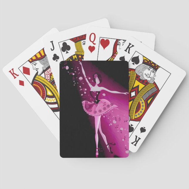 Cartes à jouer Ballerine & Roses (dos)