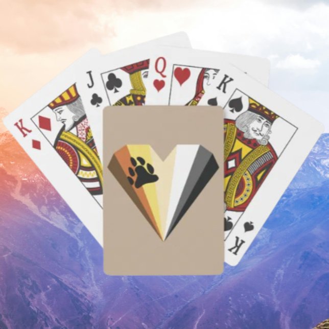 Cartes à jouer Bear Pride Heart (Créateur téléchargé)