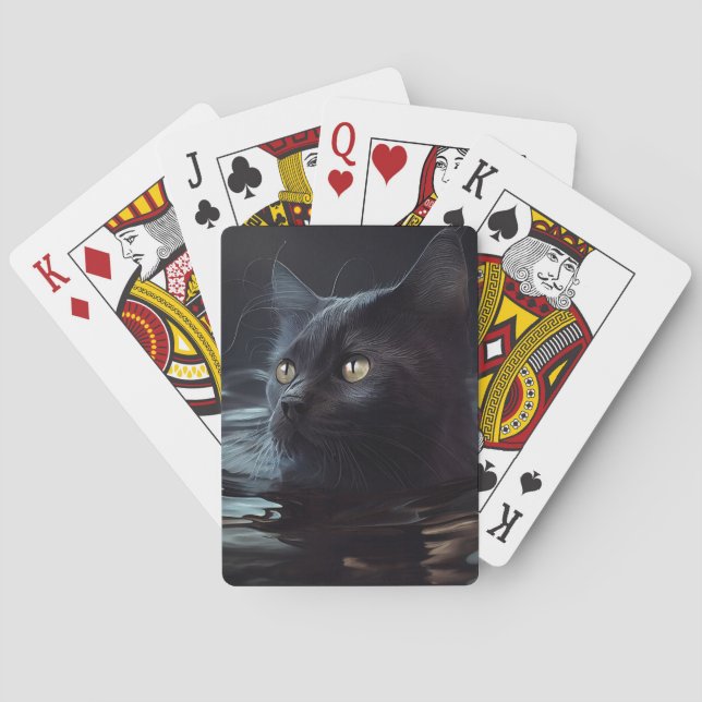 Cartes à jouer Black Cat (dos)