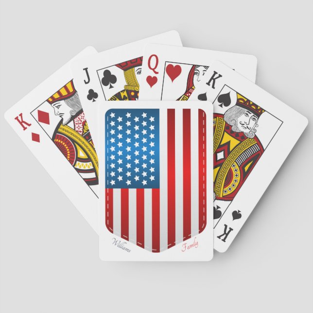 Cartes à jouer Bouclier Stars & Stripes (dos)