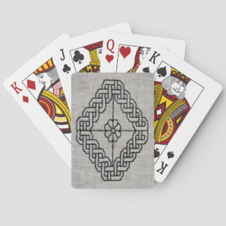 Cartes à jouer brodées en point noir