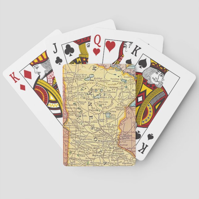 Cartes à jouer carte du Minnesota (dos)