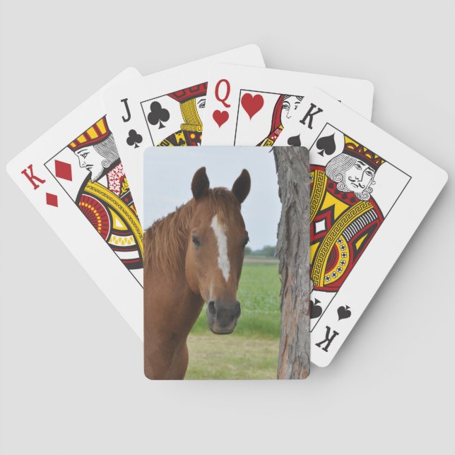 Cartes à jouer Cheval près de l'arbre (dos)