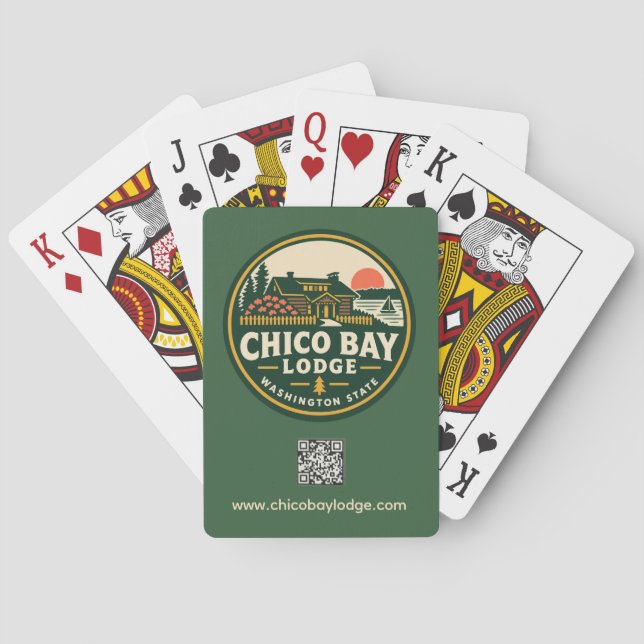 Cartes à jouer Chico Bay Lodge avec code QR (dos)