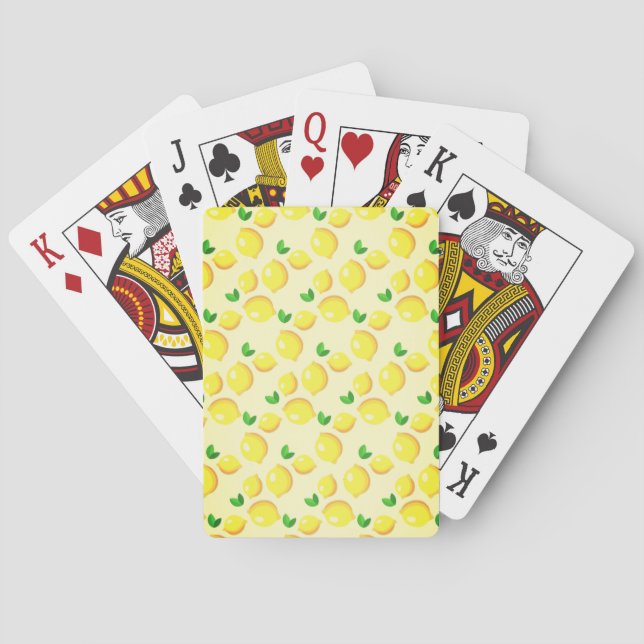 Cartes à jouer citron jaune (dos)