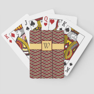 Cartes à jouer classiques à motif chevron imprimé