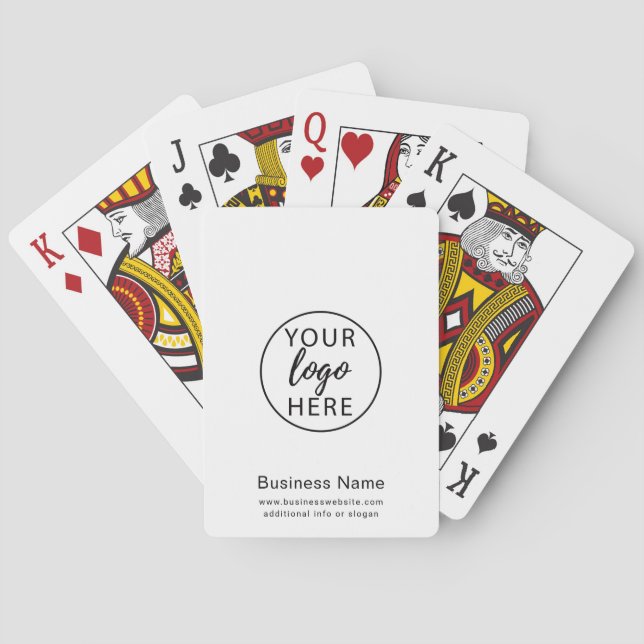 Cartes à jouer classiques avec logo d'entreprise p (dos)