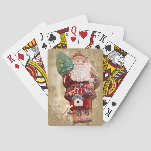 Cartes à jouer classiques avec Santa antique (dos)
