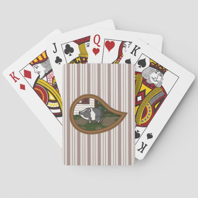 Cartes à jouer classiques Basil le Cochon (dos)