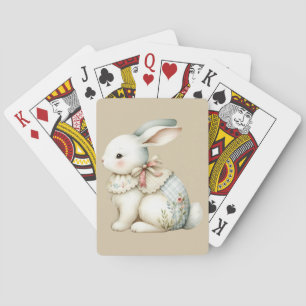 Cartes à jouer classiques Bunny Cottagecore Charme