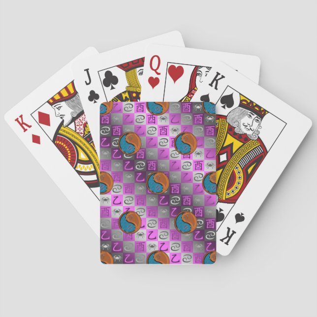 Cartes à jouer classiques Cancer & Coq de Bois (dos)