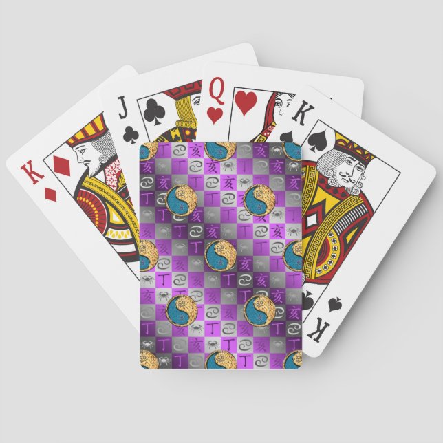 Cartes à jouer classiques Cancer & Sanglier de feu (dos)