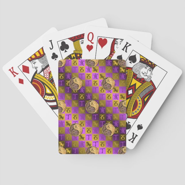 Cartes à jouer classiques Capricorne & Sanglier de (dos)