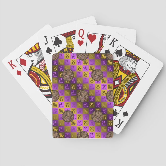 Cartes à jouer classiques Capricorne & Sanglier de (dos)