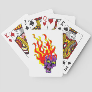 Cartes à jouer Classiques Crâne Flamboyant 