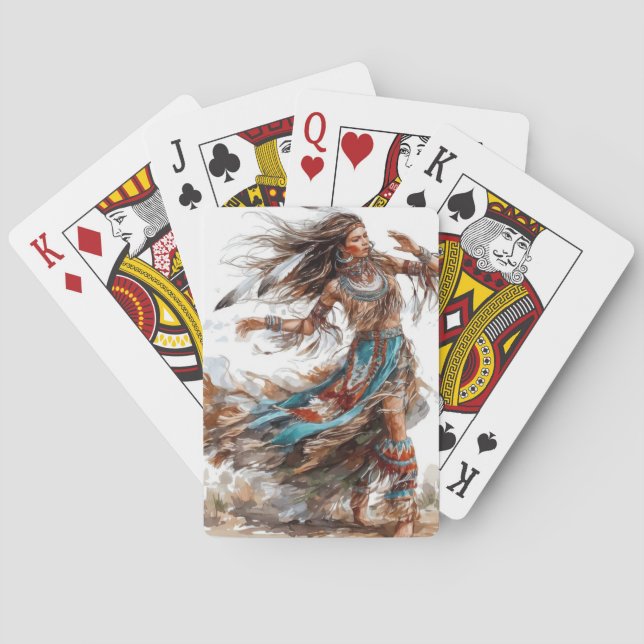 Cartes à jouer Classiques Danseur Amérindien (dos)