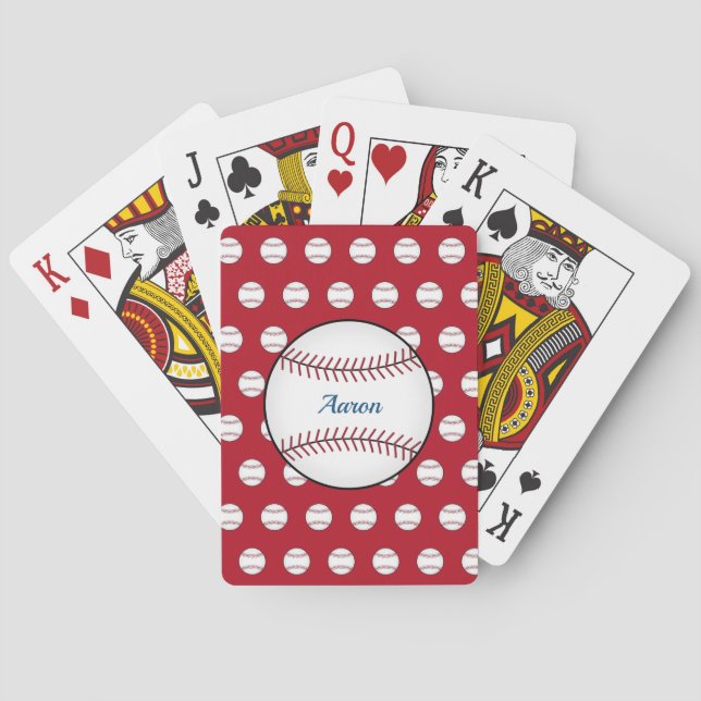 Cartes à jouer classiques de baseball personnalisé (dos)