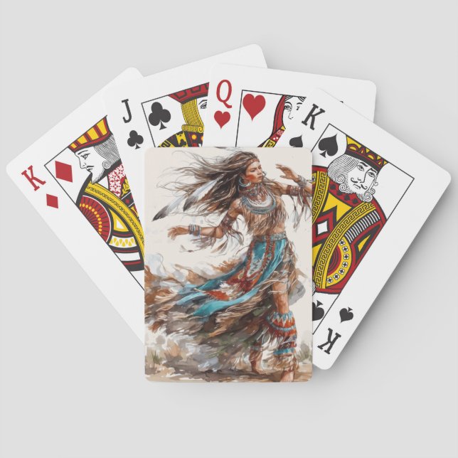 Cartes à jouer Classiques de Danseur Amérindien (dos)