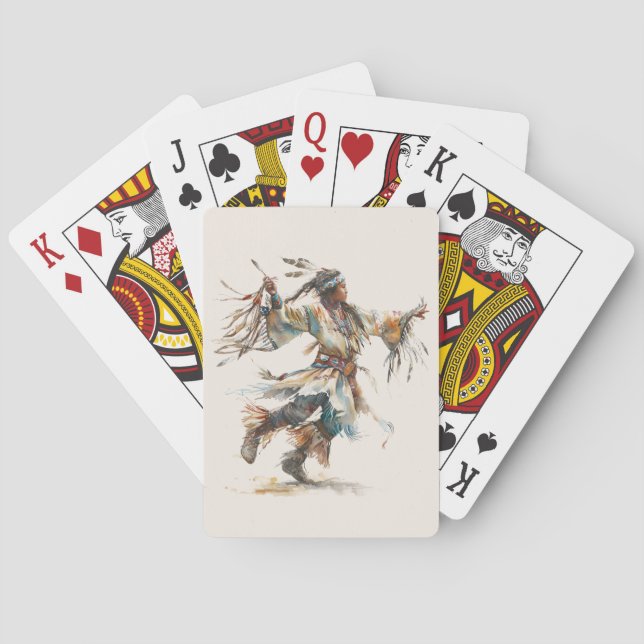 Cartes à jouer Classiques de Danseur Amérindien (dos)