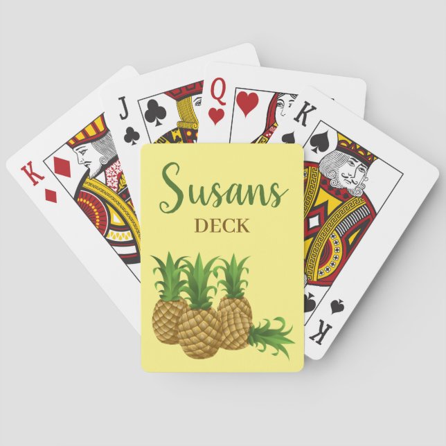 Cartes à jouer classiques Design Ananas  (dos)