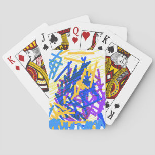 Cartes à jouer classiques éclaboussées de peinture