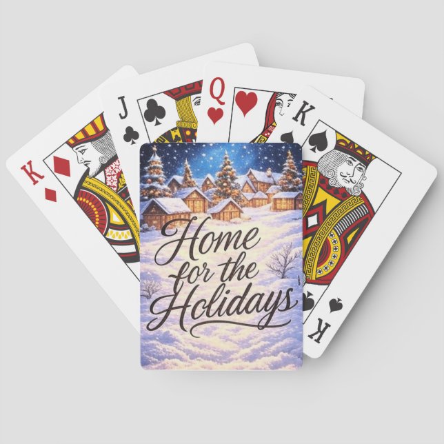 Cartes à jouer classiques 'Home for the Holidays' (dos)