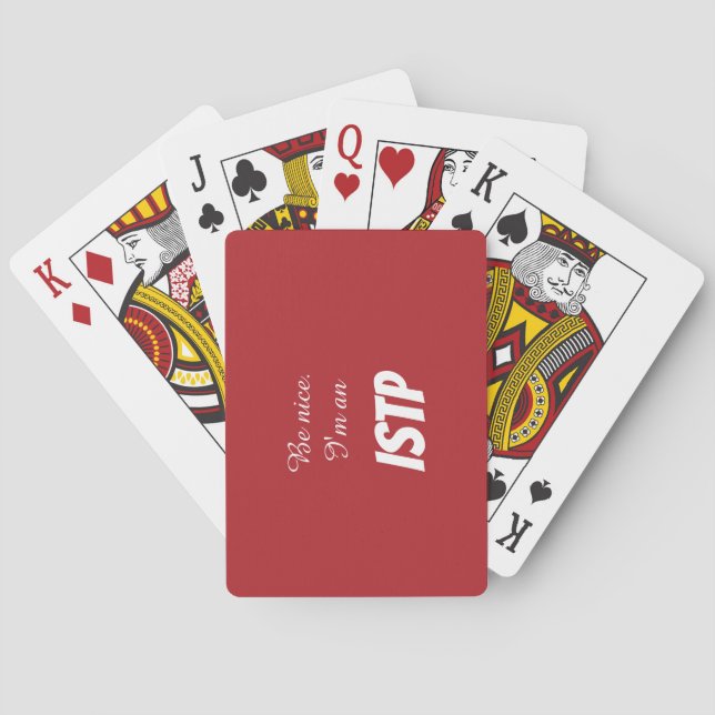 Cartes à jouer classiques ISTP (dos)