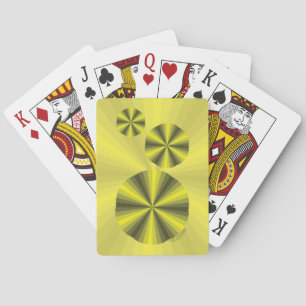 Cartes à jouer classiques jaunes à illusion d'opti