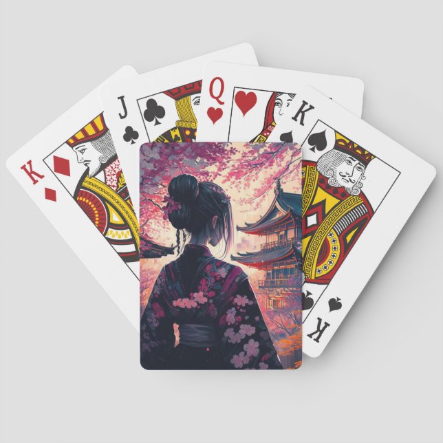 Cartes à jouer classiques Maja Kirschblüten (dos)