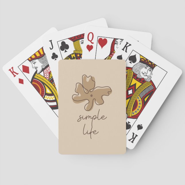Cartes à jouer Classiques Minimalisme Vie Simple (dos)