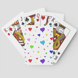 Cartes à jouer classiques multicolores All Hearts