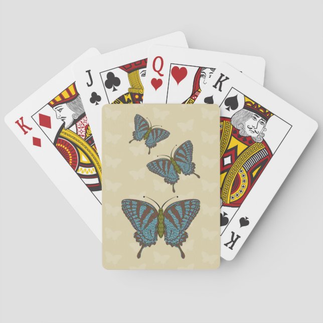 Cartes à jouer classiques Papillon japonais (dos)