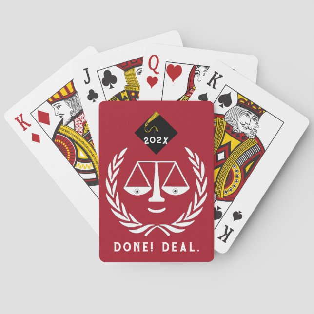 Cartes à jouer classiques pour la remise des diplô (dos)