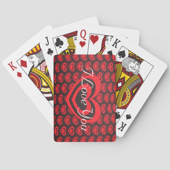 Cartes à jouer classiques rouges et noires pour la (dos)