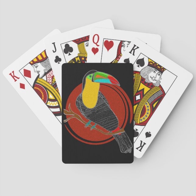Cartes à jouer classiques Toucan à bec caréné (dos)