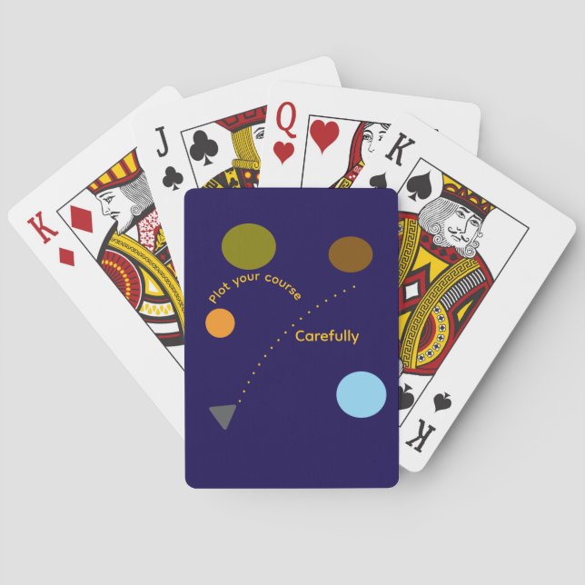 Cartes à jouer classiques "Tracez votre itinéraire (dos)
