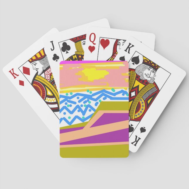 Cartes à jouer Classiques Vagues Bleues Yacht Viol (dos)